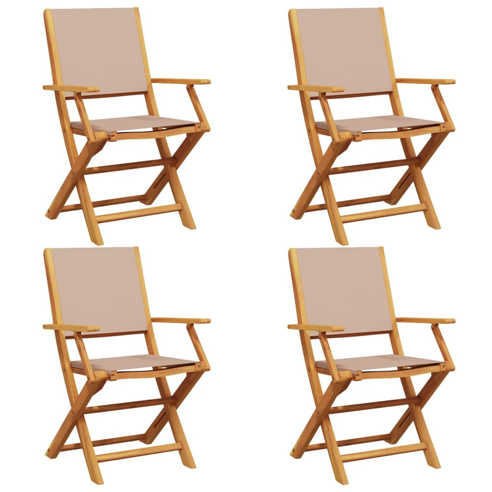 Klappbare Gartenstühle 4er Set Taupe