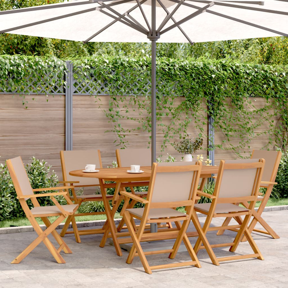 Klappbare Gartenstühle 6er Set Taupe