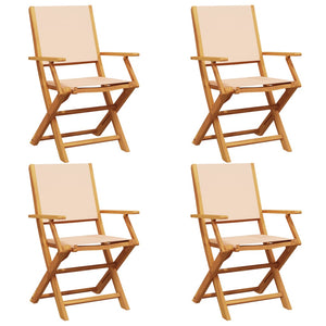 Klappbare Gartenstühle 4er Set Beige