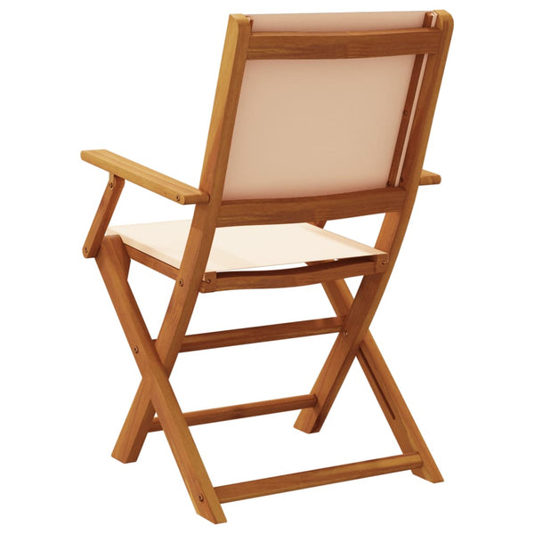 Klappbare Gartenstühle 4er Set Beige