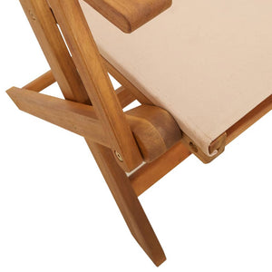 Klappbare Gartenstühle 4er Set Beige