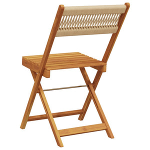 vidaXL Garden Chairs 8 pcs. Foldable Beige Solid Acacia Wood