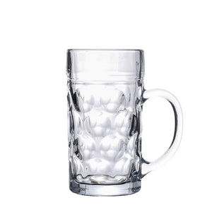 Bierkrüge Glas mit Henkel 1000 ml, 6er-Set