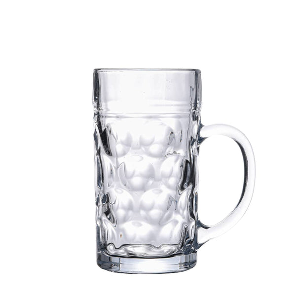 Bierkrüge Glas mit Henkel 1000 ml, 6er-Set