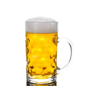 Bierkrüge Glas mit Henkel 1000 ml, 6er-Set