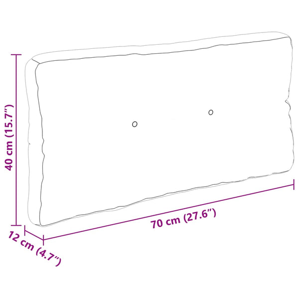vidaXL Pallet Cushions 3-pc. Leaf Pattern Fabric