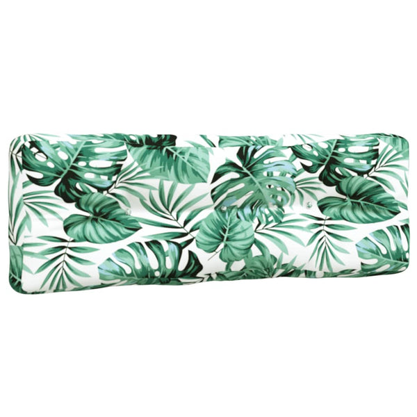 vidaXL Pallet Cushions 3-pc. Leaf Pattern Fabric