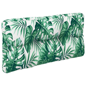 vidaXL Pallet Cushions 3-pc. Leaf Pattern Fabric