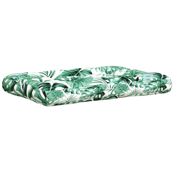 vidaXL Pallet Cushions 3-pc. Leaf Pattern Fabric