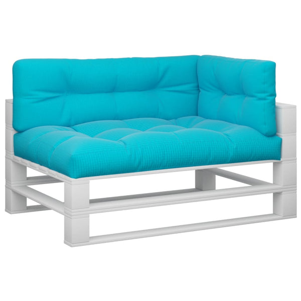 vidaXL Pallet Cushions 3-pc. Turquoise Fabric