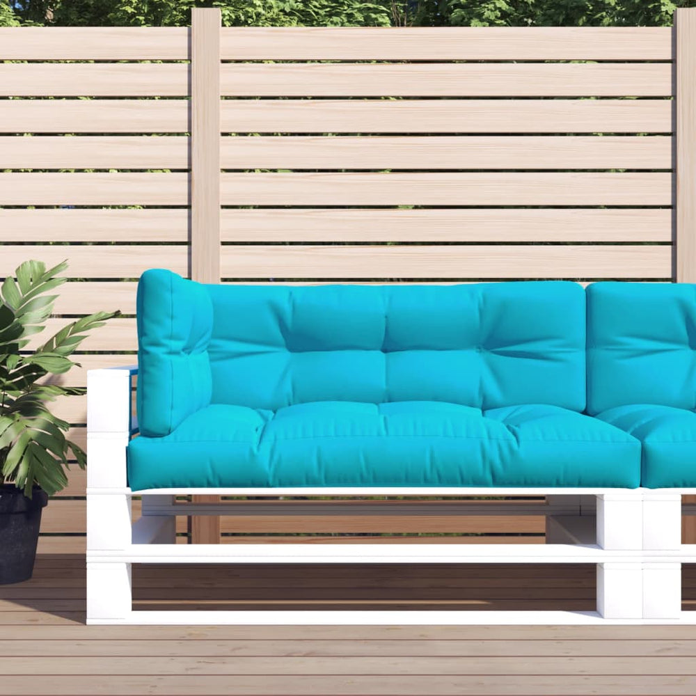 vidaXL Pallet Cushions 3-pc. Turquoise Fabric