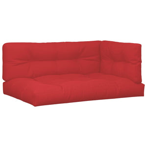vidaXL Pallet Cushions 7-pc. Red Fabric