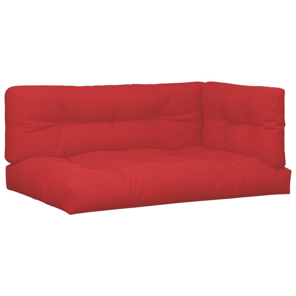 vidaXL Pallet Cushions 7-pc. Red Fabric