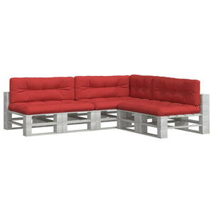 vidaXL Pallet Cushions 7-pc. Red Fabric