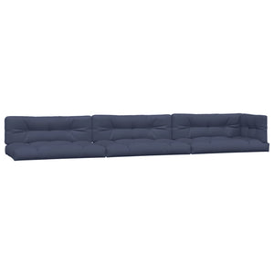 vidaXL Pallet Cushions 7 pcs. Navy Blue Fabric