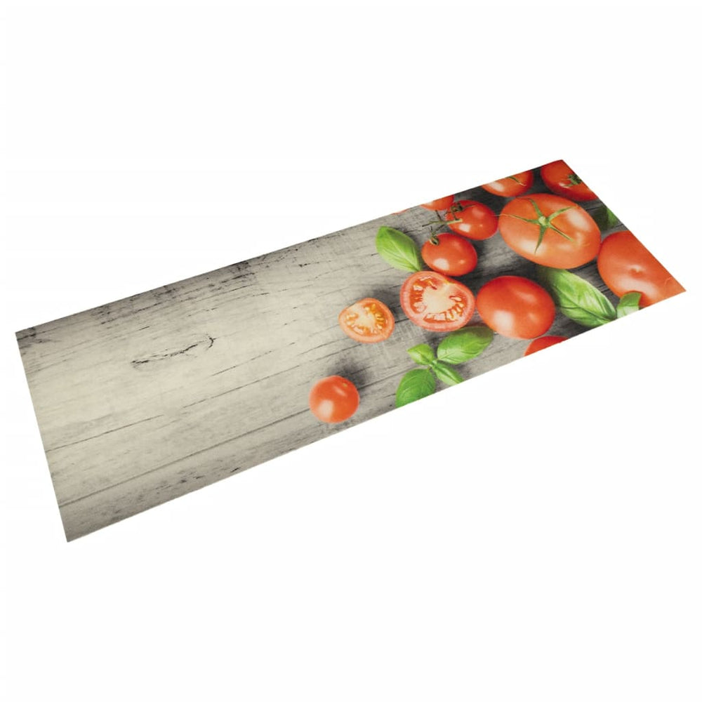 vidaXL Washable Kitchen Rug Tomatoes 60x180 cm Velvet