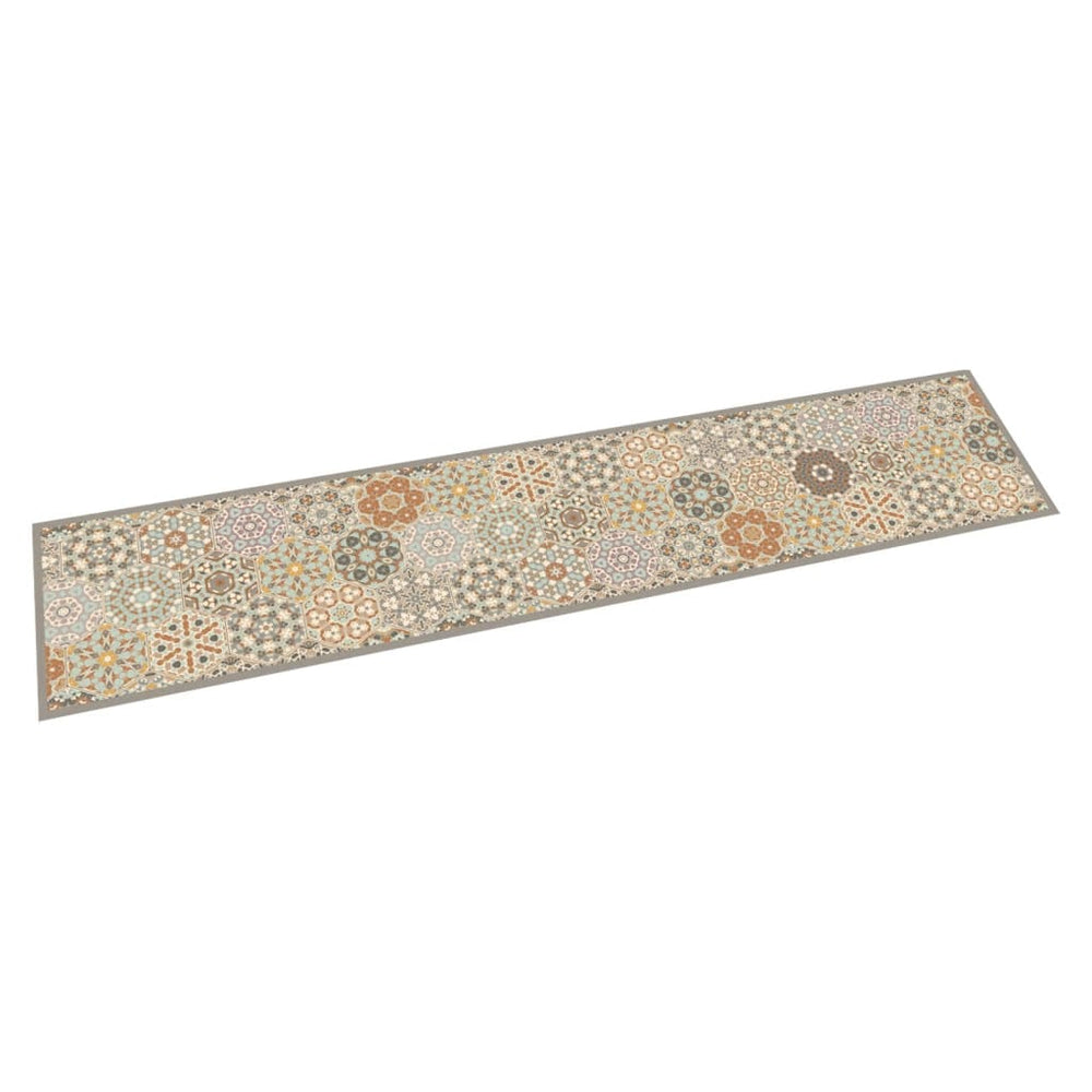 vidaXL Washable Kitchen Runner Hexagon Pastel 60x300 cm Velvet