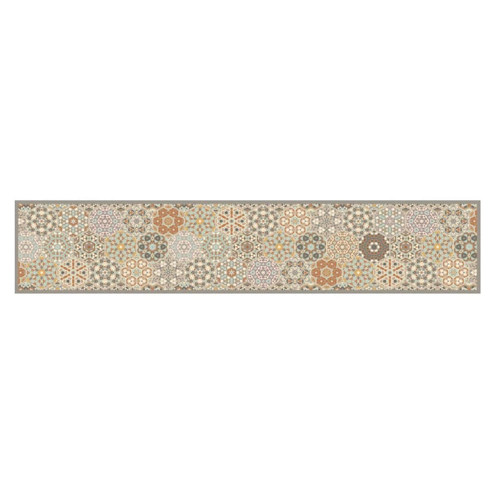 vidaXL Washable Kitchen Runner Hexagon Pastel 60x300 cm Velvet