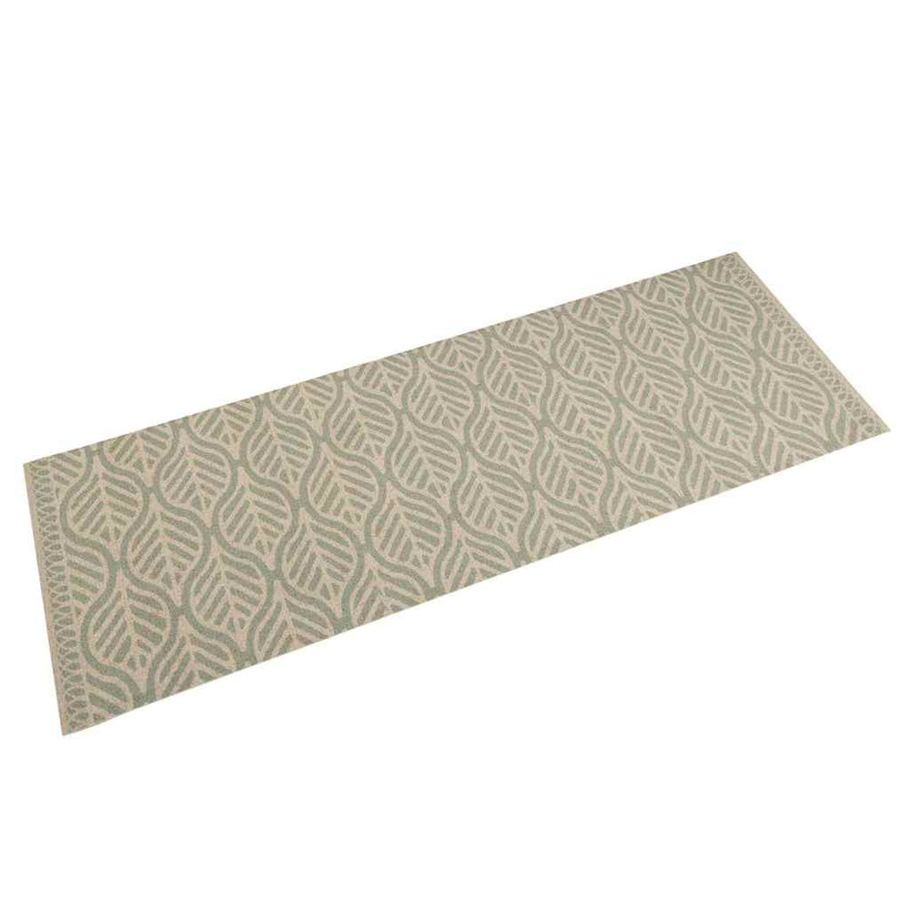 vidaXL Kitchen Mat Washable Leaves 60x180 cm Velvet