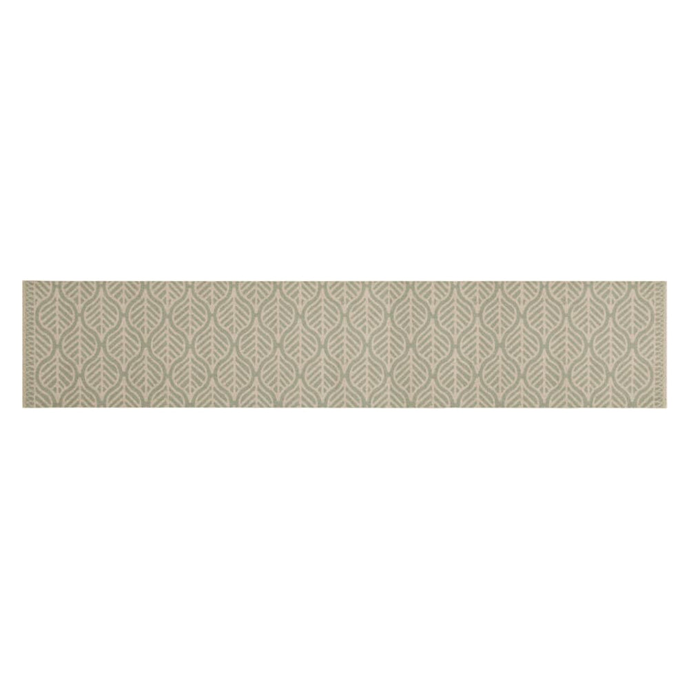 vidaXL Kitchen Runner Washable Leaves 60x300 cm Velvet