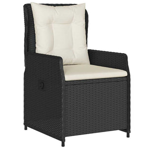 vidaXL Garden Armchairs 2 pcs. Adjustable Black Poly Rattan