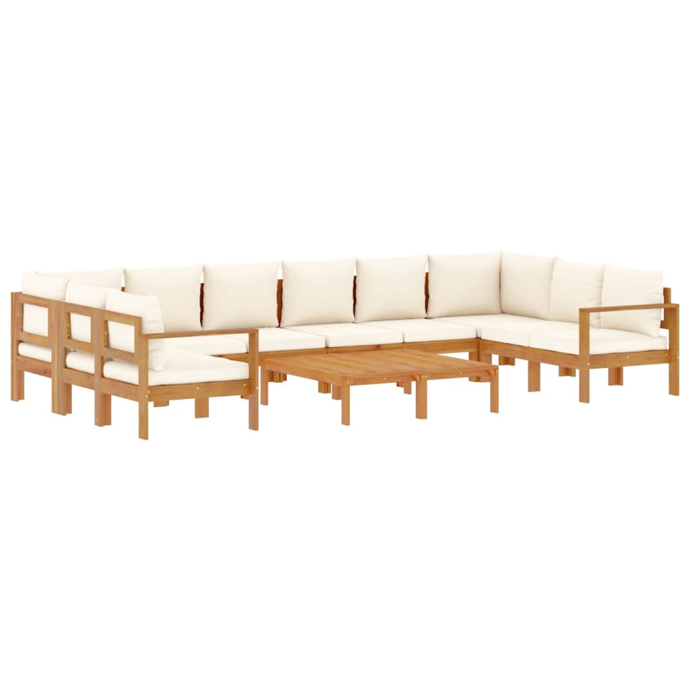 vidaXL 8-piece Garden Sofa Set with Cushions Solid Acacia Wood