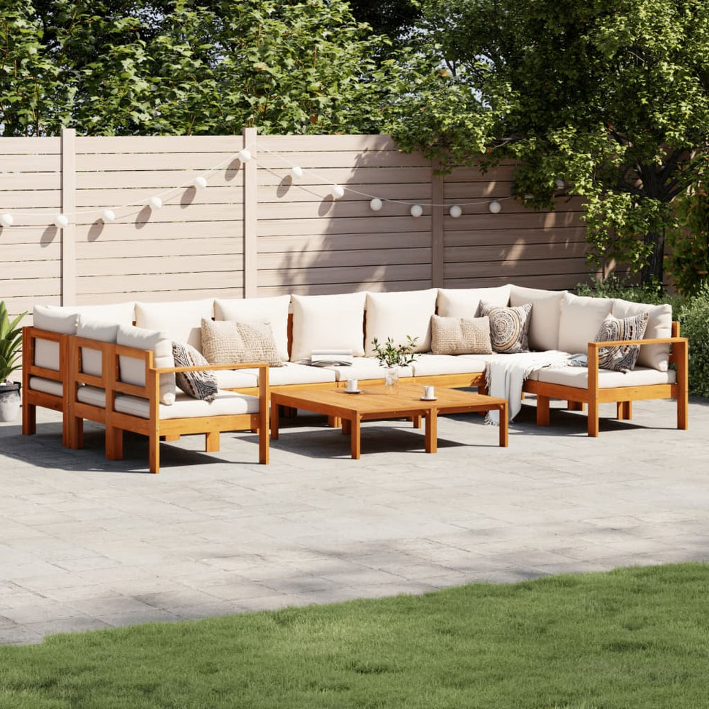 vidaXL 8-piece Garden Sofa Set with Cushions Solid Acacia Wood