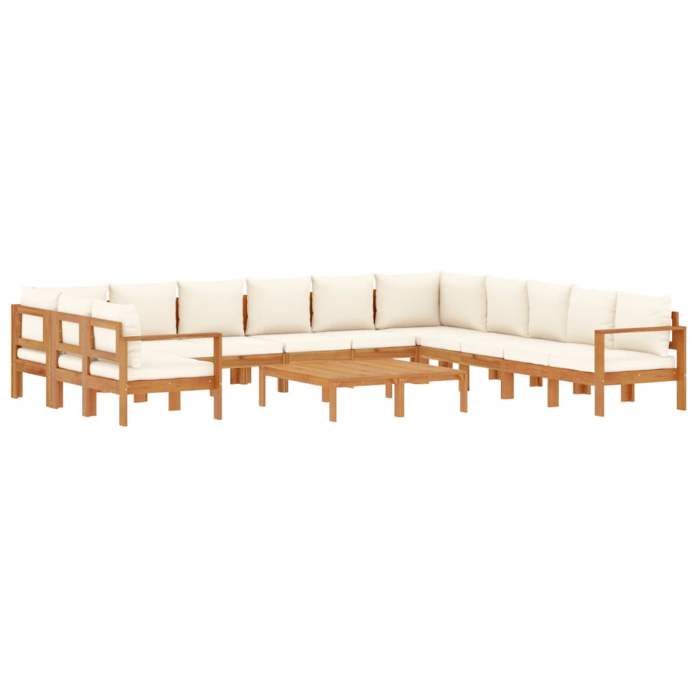 vidaXL 9-piece Garden Sofa Set with Cushions Solid Acacia Wood