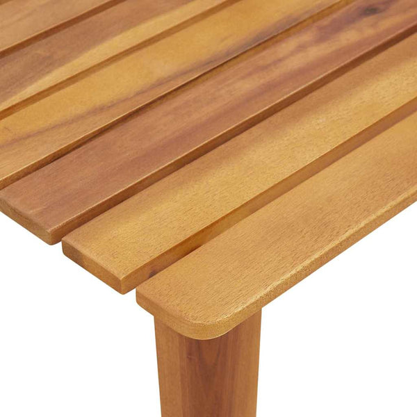 vidaXL Garden Chairs with Table 3 pcs Black Solid Acacia Wood