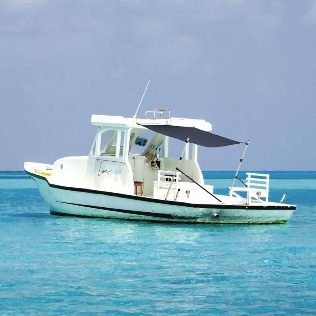 vidaXL T-Top Extension Shade Marine Blue 174x205x(115-194) cm