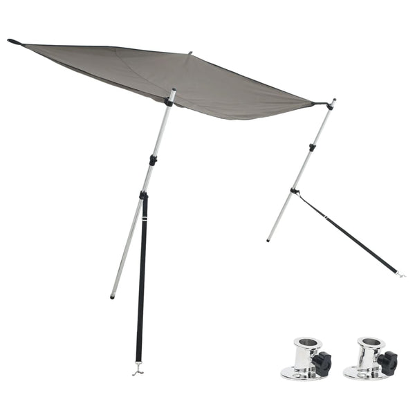 vidaXL T-Top Extension Shade Anthracite 174x205x(115-194) cm