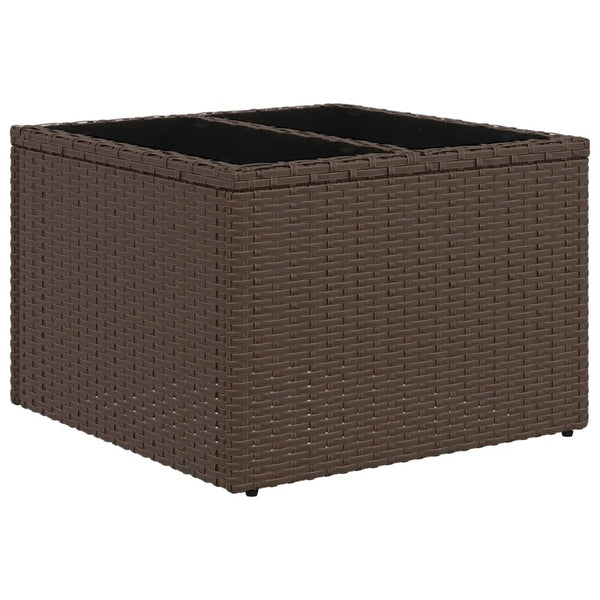 vidaXL 11-pc. Garden Sofa Set with Cushions Brown Poly Rattan