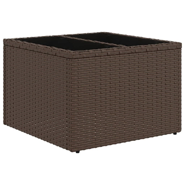 vidaXL 14-Piece Garden Sofa Set with Cushions, Brown, Poly Rattan