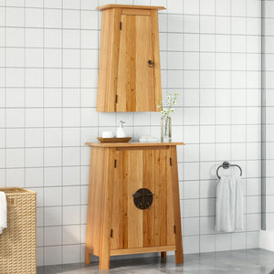 vidaXL 2-Piece Solid Pine Bathroom Furniture Set
