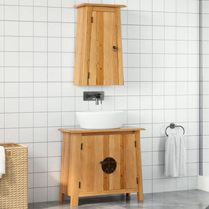 vidaXL 2-Piece Solid Pine Bathroom Furniture Set