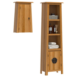 vidaXL 2-Piece Solid Pine Bathroom Furniture Set