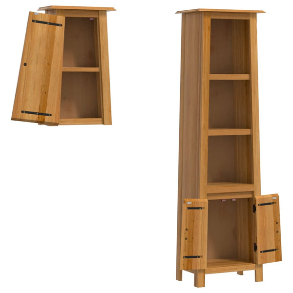 vidaXL 2-Piece Solid Pine Bathroom Furniture Set