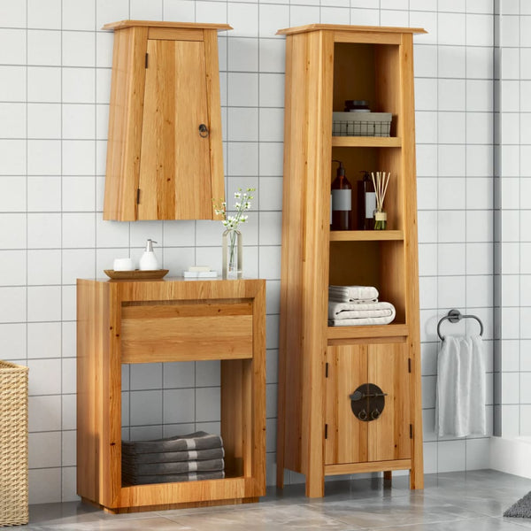 vidaXL 2-Piece Solid Pine Bathroom Furniture Set