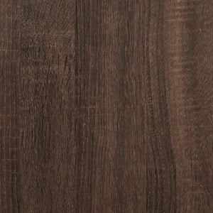 vidaXL Bed Frame Brown Oak Look 140x200 cm Engineered Wood Metal