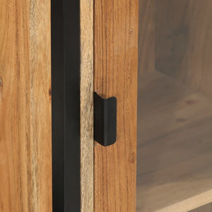 vidaXL Bathroom Cabinet 40x27x190 cm Iron and Solid Acacia Wood