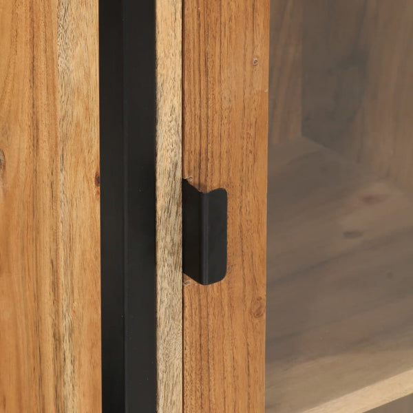 vidaXL Bathroom Cabinet 40x27x190 cm Iron and Solid Acacia Wood