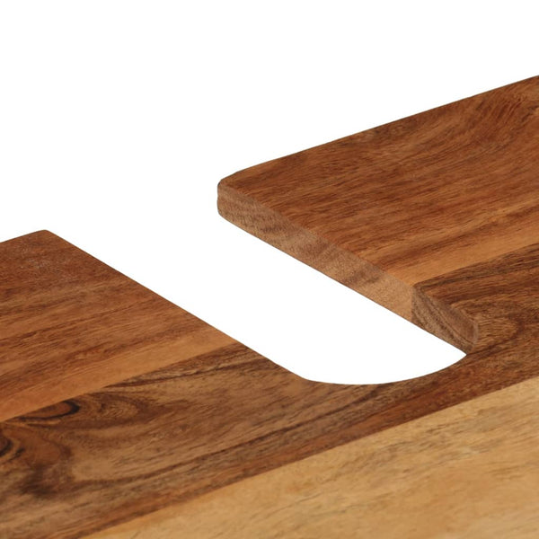 vidaXL 2-Piece Bathroom Furniture Set Iron and Solid Acacia Wood
