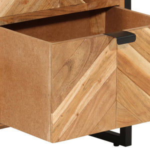 vidaXL 3-Piece Bathroom Furniture Set Iron and Solid Acacia Wood