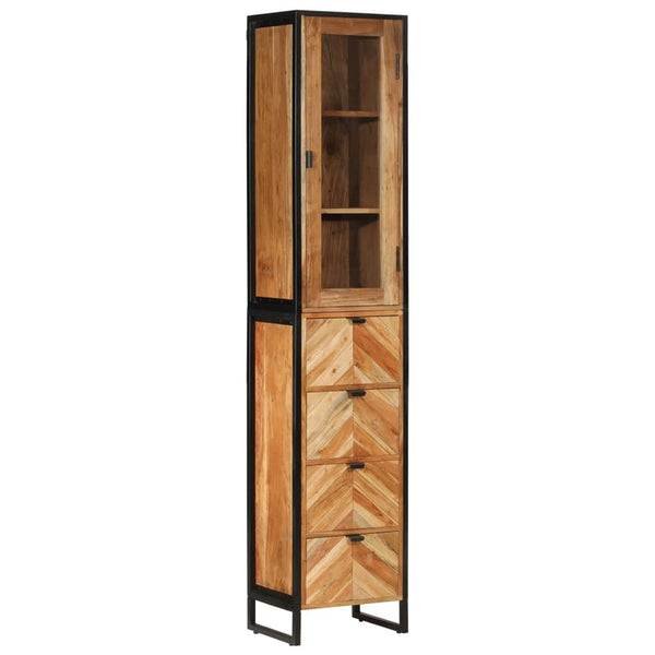 vidaXL 3-Piece Bathroom Furniture Set Iron and Solid Acacia Wood