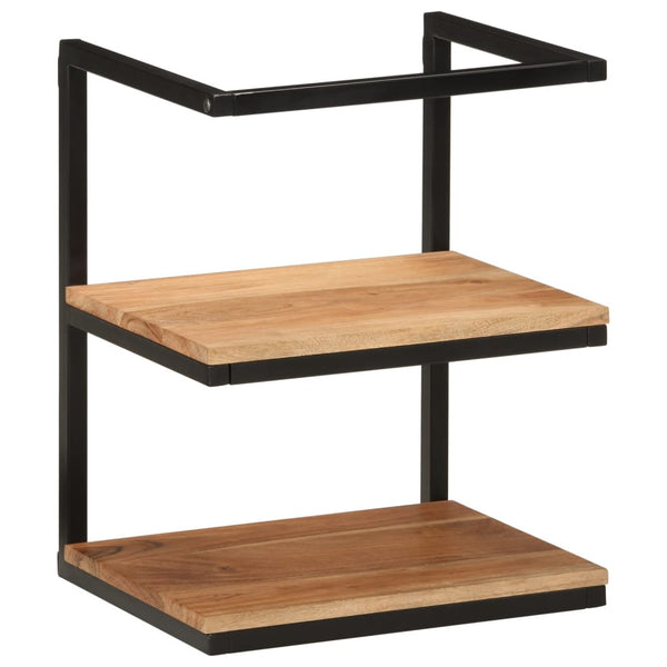 vidaXL 5-Piece Bathroom Furniture Set Iron and Solid Acacia Wood