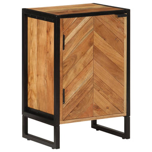 vidaXL 5-Piece Bathroom Furniture Set Iron and Solid Acacia Wood