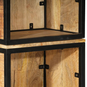 vidaXL 3-Piece Bathroom Furniture Set Iron and Solid Mango Wood
