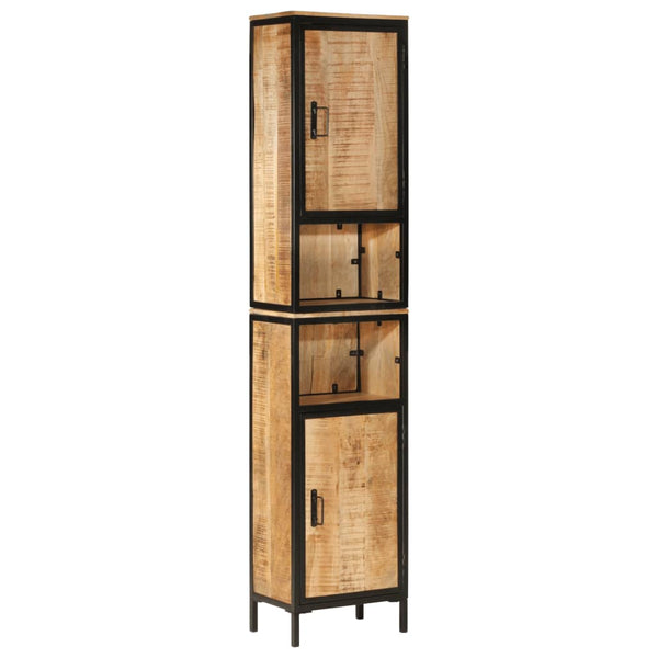 vidaXL 3-Piece Bathroom Furniture Set Iron and Solid Mango Wood
