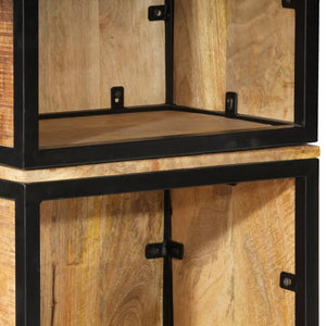 vidaXL 4-Piece Bathroom Furniture Set Iron and Solid Mango Wood