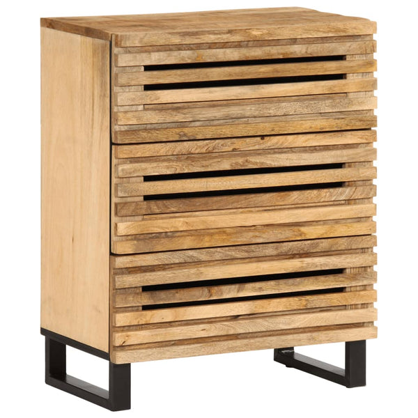 vidaXL Sideboard 2 pcs 60x34x75 cm Rough Solid Mango Wood
